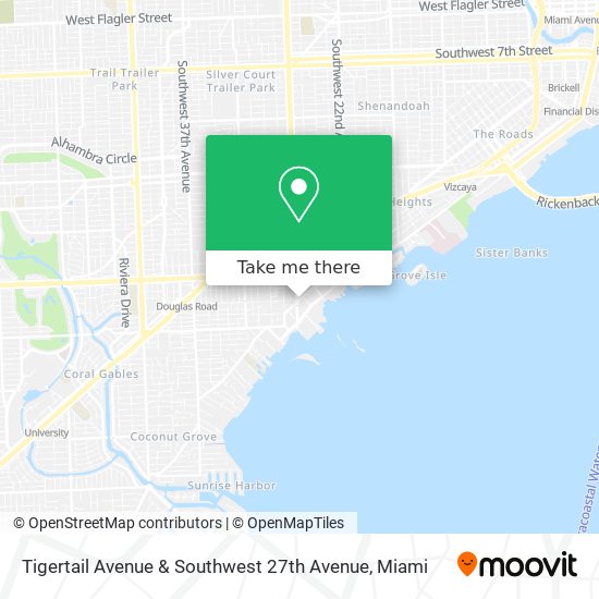 Tigertail Avenue & Southwest 27th Avenue map