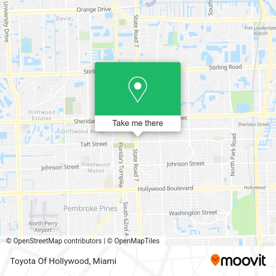Toyota Of Hollywood map