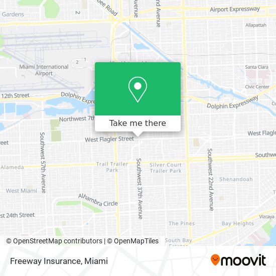 Mapa de Freeway Insurance