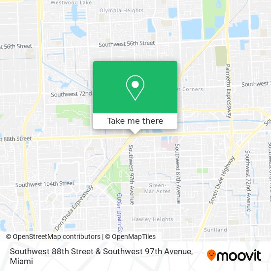 Mapa de Southwest 88th Street & Southwest 97th Avenue