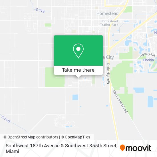 Southwest 187th Avenue & Southwest 355th Street map