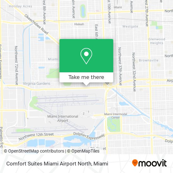 Mapa de Comfort Suites Miami Airport North