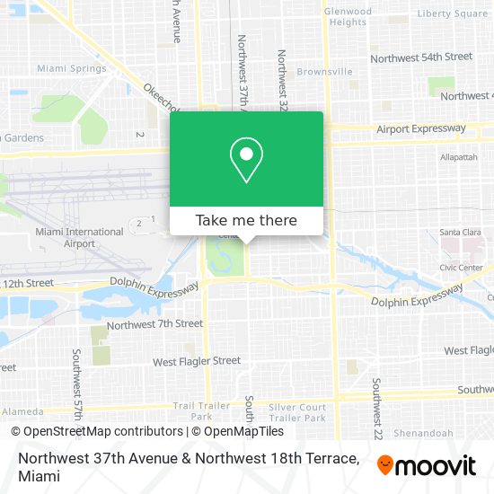 Mapa de Northwest 37th Avenue & Northwest 18th Terrace