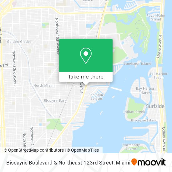 Biscayne Boulevard & Northeast 123rd Street map