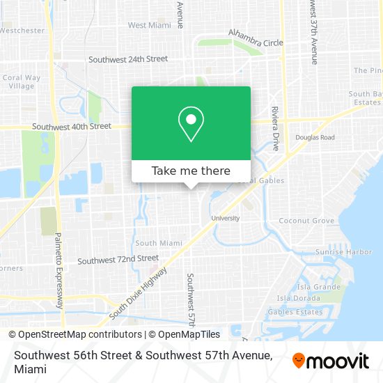 Southwest 56th Street & Southwest 57th Avenue map