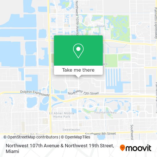 Northwest 107th Avenue & Northwest 19th Street map