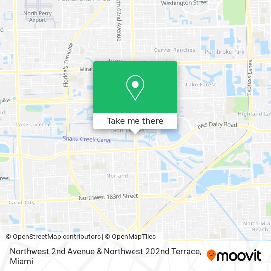 Mapa de Northwest 2nd Avenue & Northwest 202nd Terrace