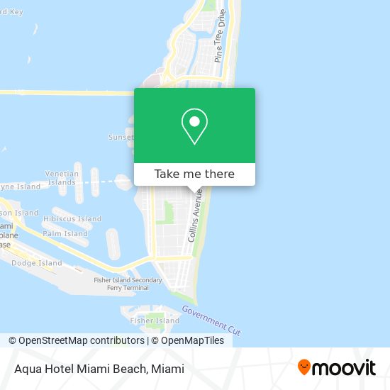 Aqua Hotel Miami Beach map