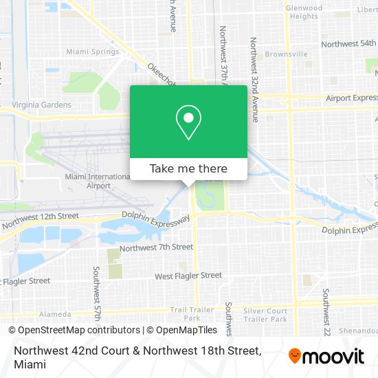 Mapa de Northwest 42nd Court & Northwest 18th Street