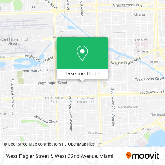 West Flagler Street & West 32nd Avenue map