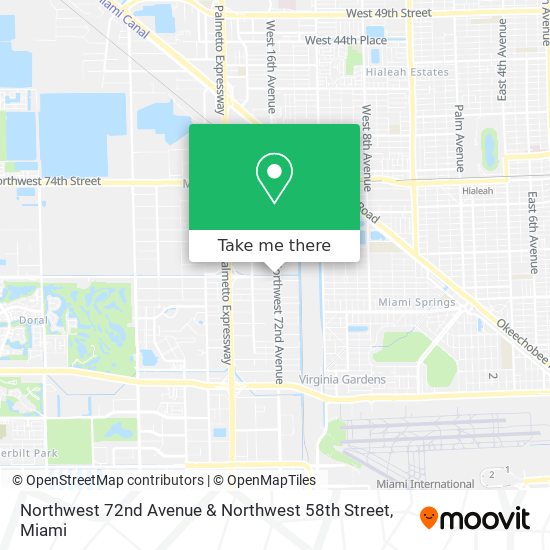 Mapa de Northwest 72nd Avenue & Northwest 58th Street