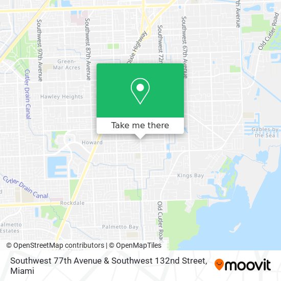 Southwest 77th Avenue & Southwest 132nd Street map