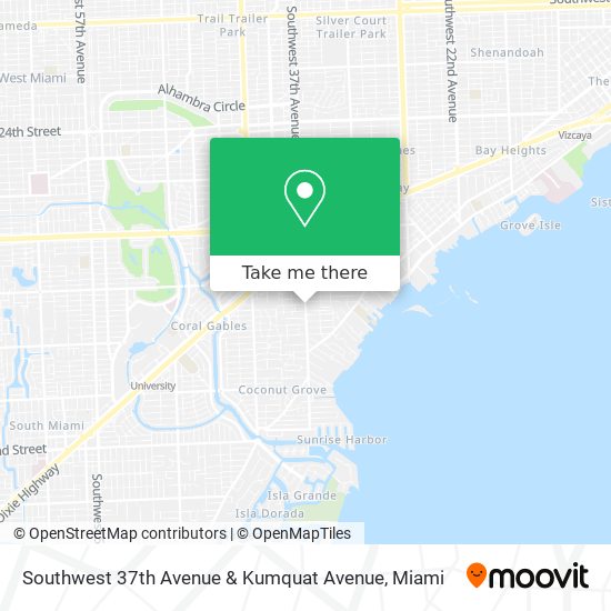 Southwest 37th Avenue & Kumquat Avenue map