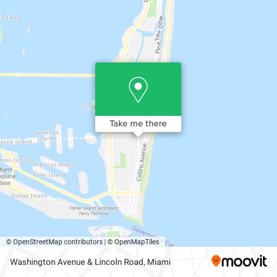 Mapa de Washington Avenue & Lincoln Road