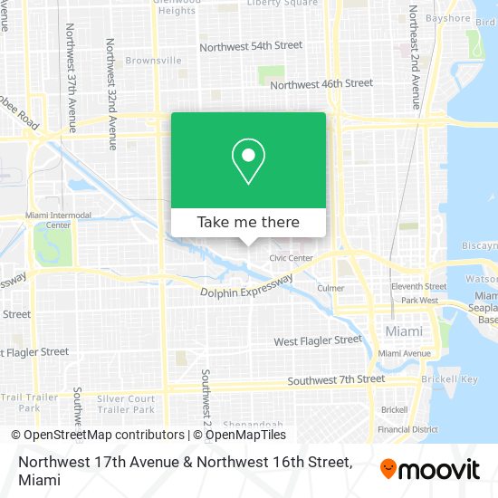 Mapa de Northwest 17th Avenue & Northwest 16th Street