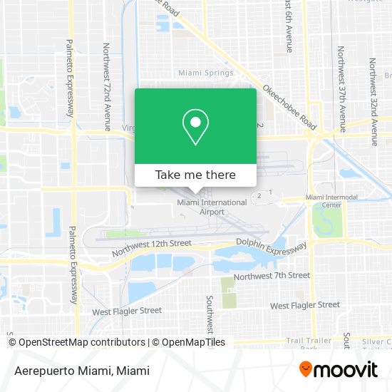 Aerepuerto Miami map