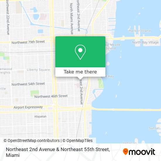 Northeast 2nd Avenue & Northeast 55th Street map