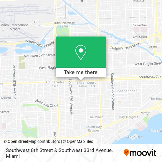 Southwest 8th Street & Southwest 33rd Avenue map