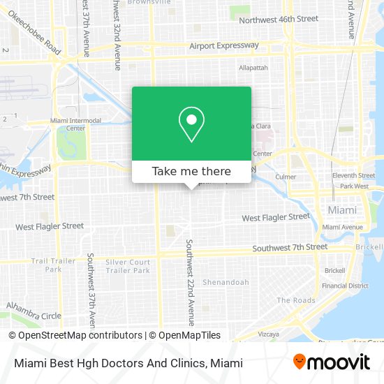 Mapa de Miami Best Hgh Doctors And Clinics