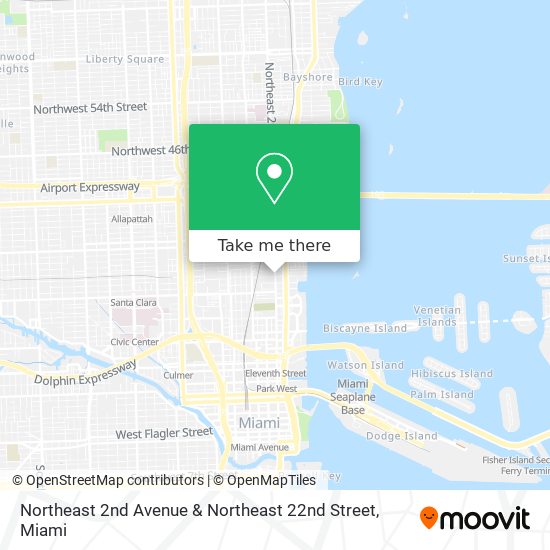 Northeast 2nd Avenue & Northeast 22nd Street map