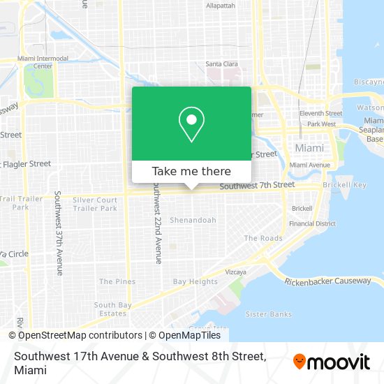 Southwest 17th Avenue & Southwest 8th Street map