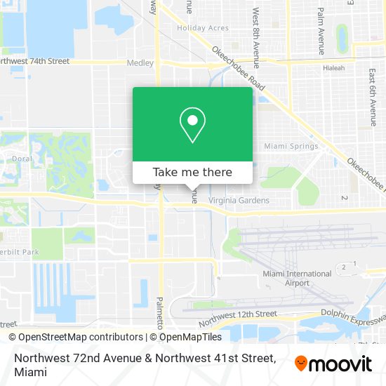 Mapa de Northwest 72nd Avenue & Northwest 41st Street