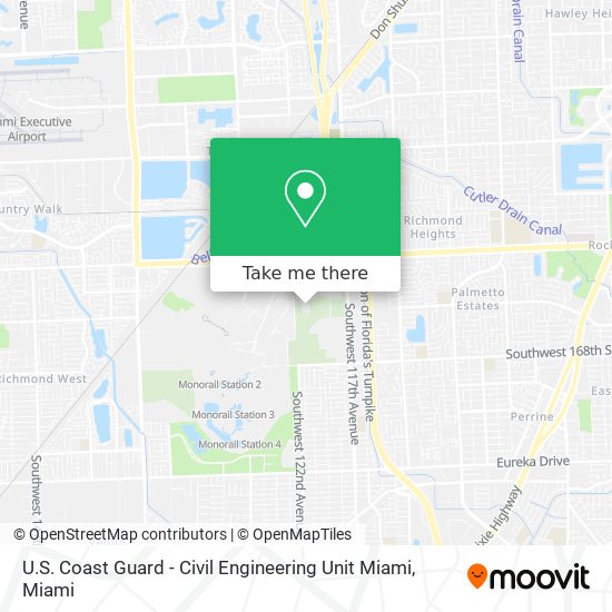 Mapa de U.S. Coast Guard - Civil Engineering Unit Miami