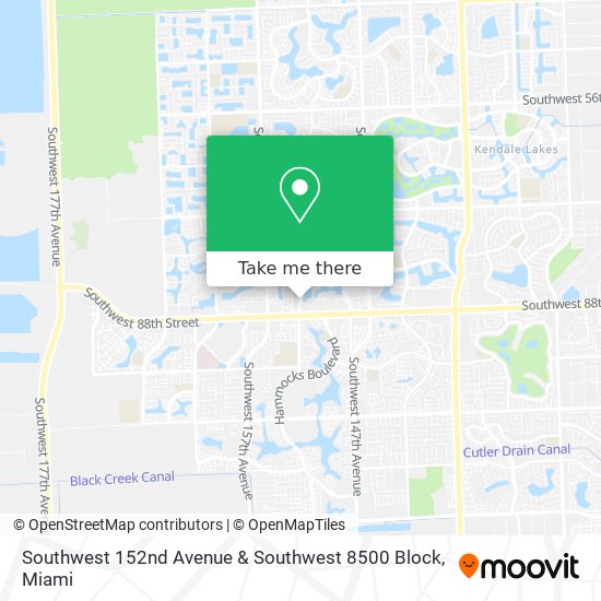 Mapa de Southwest 152nd Avenue & Southwest 8500 Block