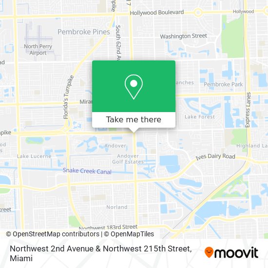 Northwest 2nd Avenue & Northwest 215th Street map