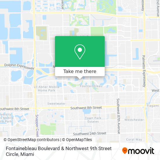 Fontainebleau Boulevard & Northwest 9th Street Circle map
