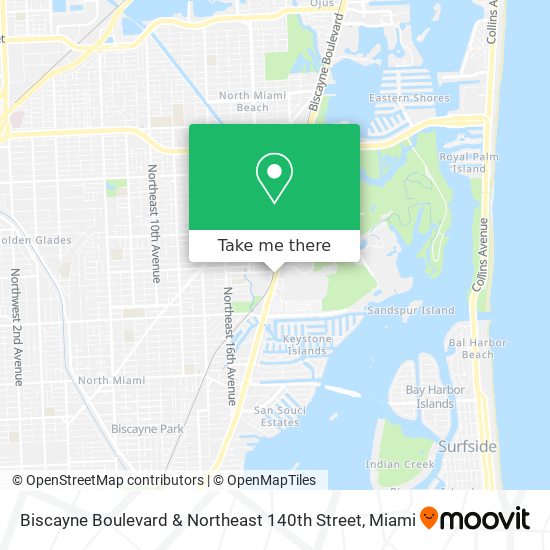 Mapa de Biscayne Boulevard & Northeast 140th Street