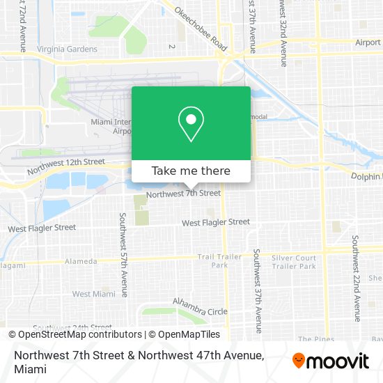Mapa de Northwest 7th Street & Northwest 47th Avenue