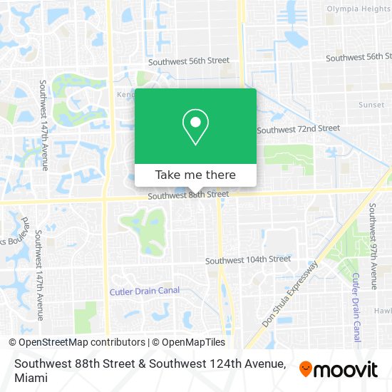 Southwest 88th Street & Southwest 124th Avenue map