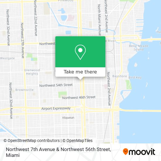 Northwest 7th Avenue & Northwest 56th Street map