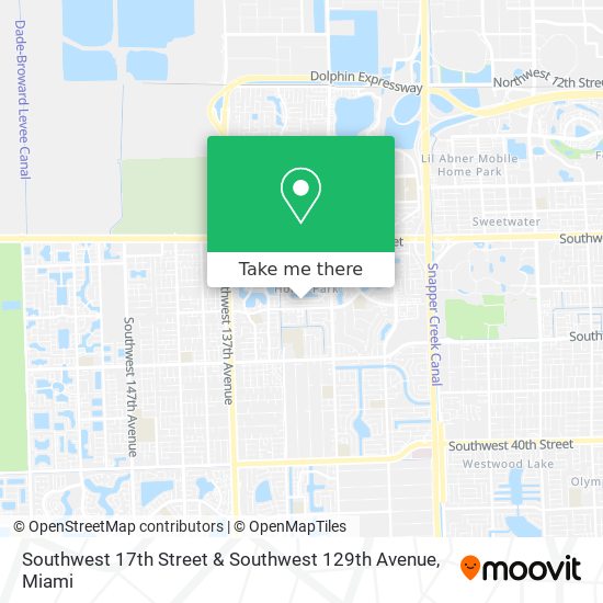 Mapa de Southwest 17th Street & Southwest 129th Avenue