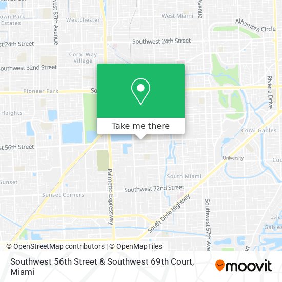 Southwest 56th Street & Southwest 69th Court map