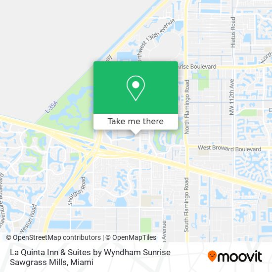 La Quinta Inn & Suites by Wyndham Sunrise Sawgrass Mills map