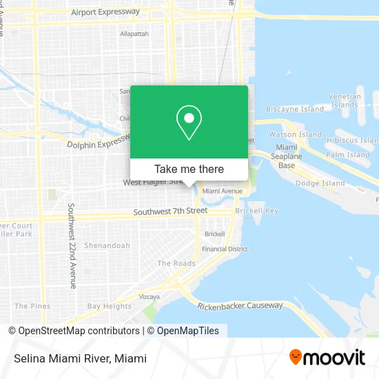 Mapa de Selina Miami River