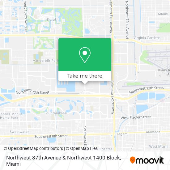 Mapa de Northwest 87th Avenue & Northwest 1400 Block