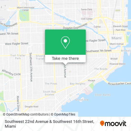 Mapa de Southwest 22nd Avenue & Southwest 16th Street