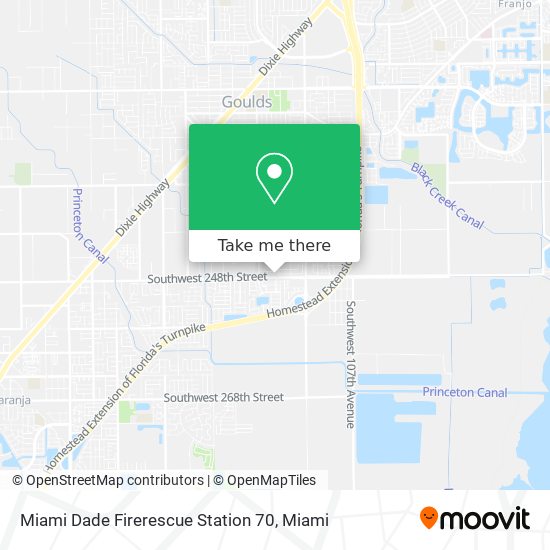 Mapa de Miami Dade Firerescue Station 70