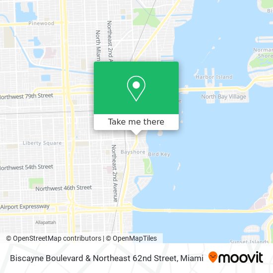 Biscayne Boulevard & Northeast 62nd Street map