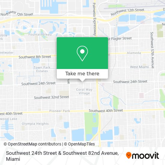 Southwest 24th Street & Southwest 82nd Avenue map