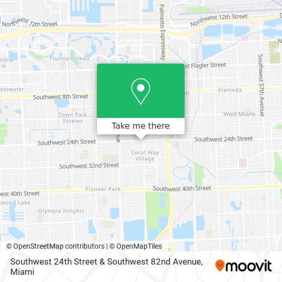Mapa de Southwest 24th Street & Southwest 82nd Avenue