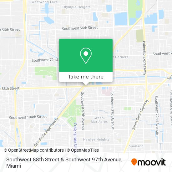 Southwest 88th Street & Southwest 97th Avenue map