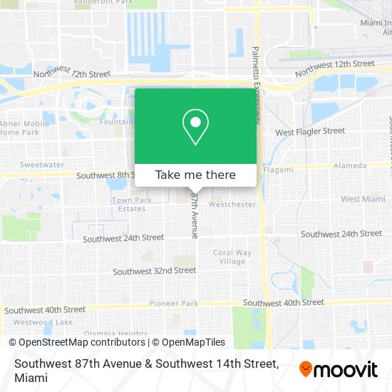 Mapa de Southwest 87th Avenue & Southwest 14th Street
