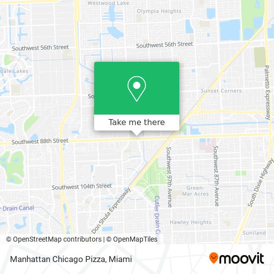 Mapa de Manhattan Chicago Pizza