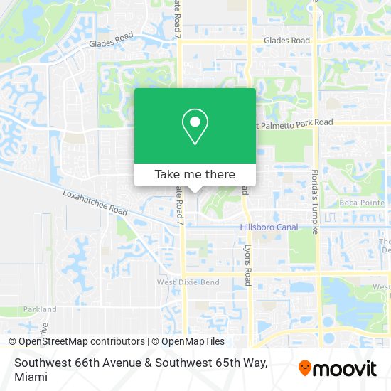 Southwest 66th Avenue & Southwest 65th Way map