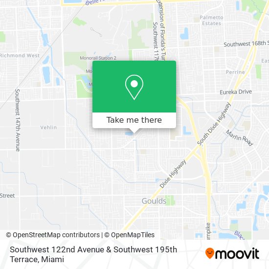 Southwest 122nd Avenue & Southwest 195th Terrace map