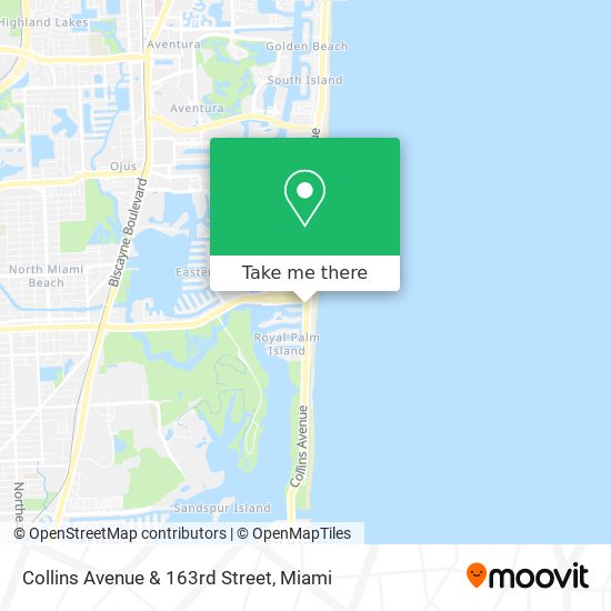 Collins Avenue & 163rd Street map